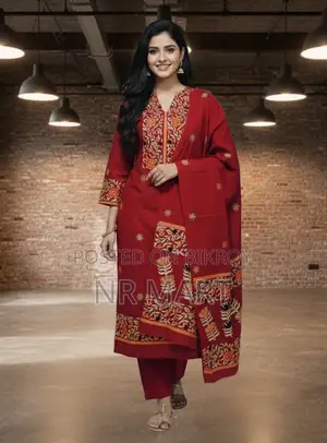 Premium Block Print Three-Piece