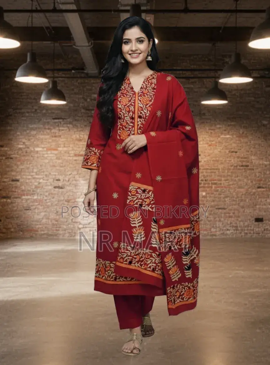 Premium Block Print Three-Piece