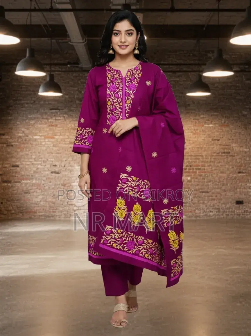 Premium Block Print Three-Piece