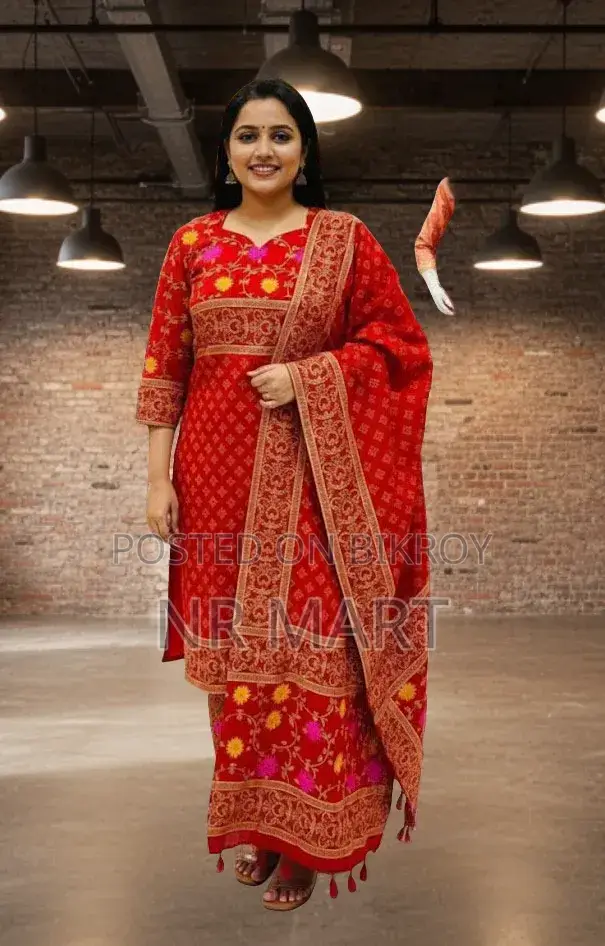 Premium Block Print Three-Piece