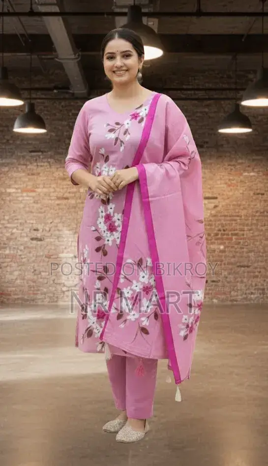 Premium Block Print Three-Piece