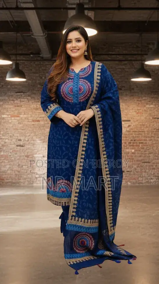 Premium Block Print Three-Piece
