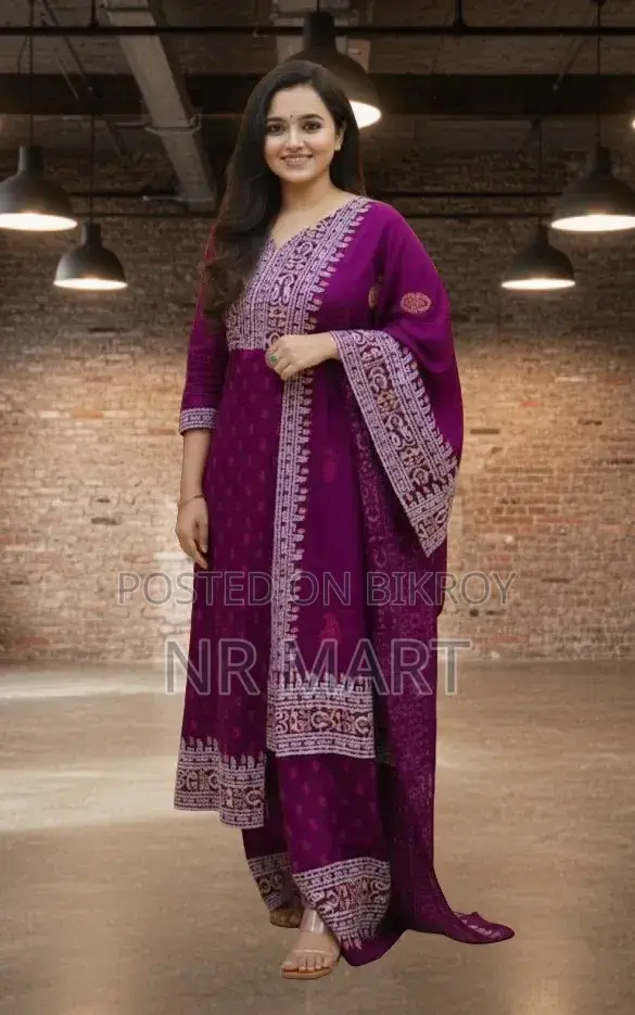 Premium Block Print Three-Piece