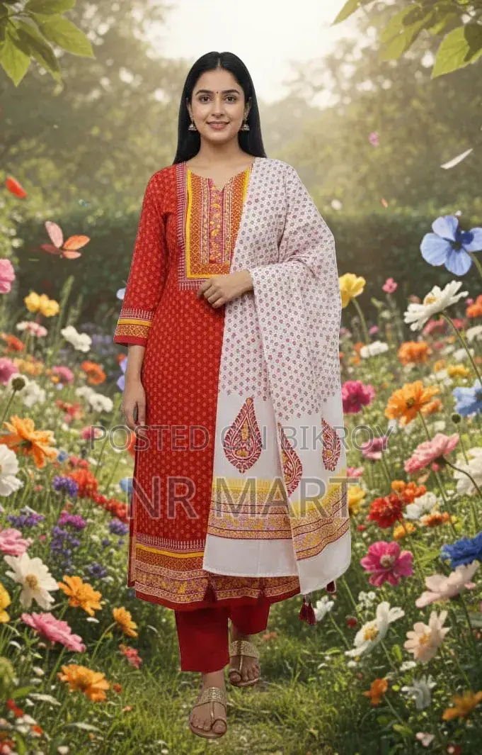 Heritage Block Print Three-Piece