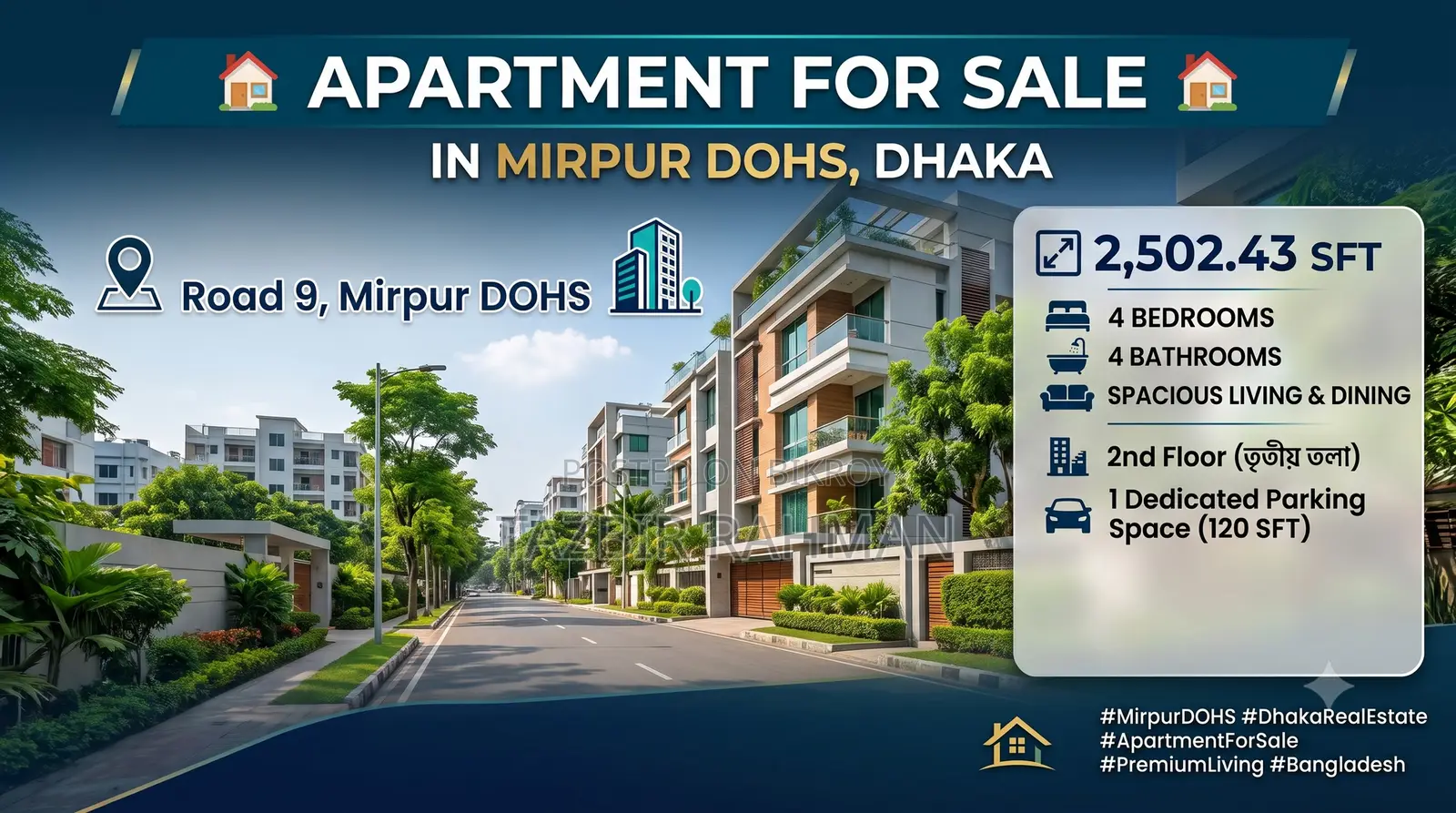 4-bedroom Apartment in Mirpur DOHS for sale