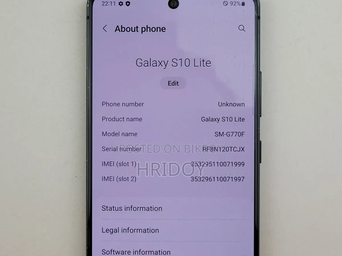 Samsung Galaxy S10 Lite 128 GB Black