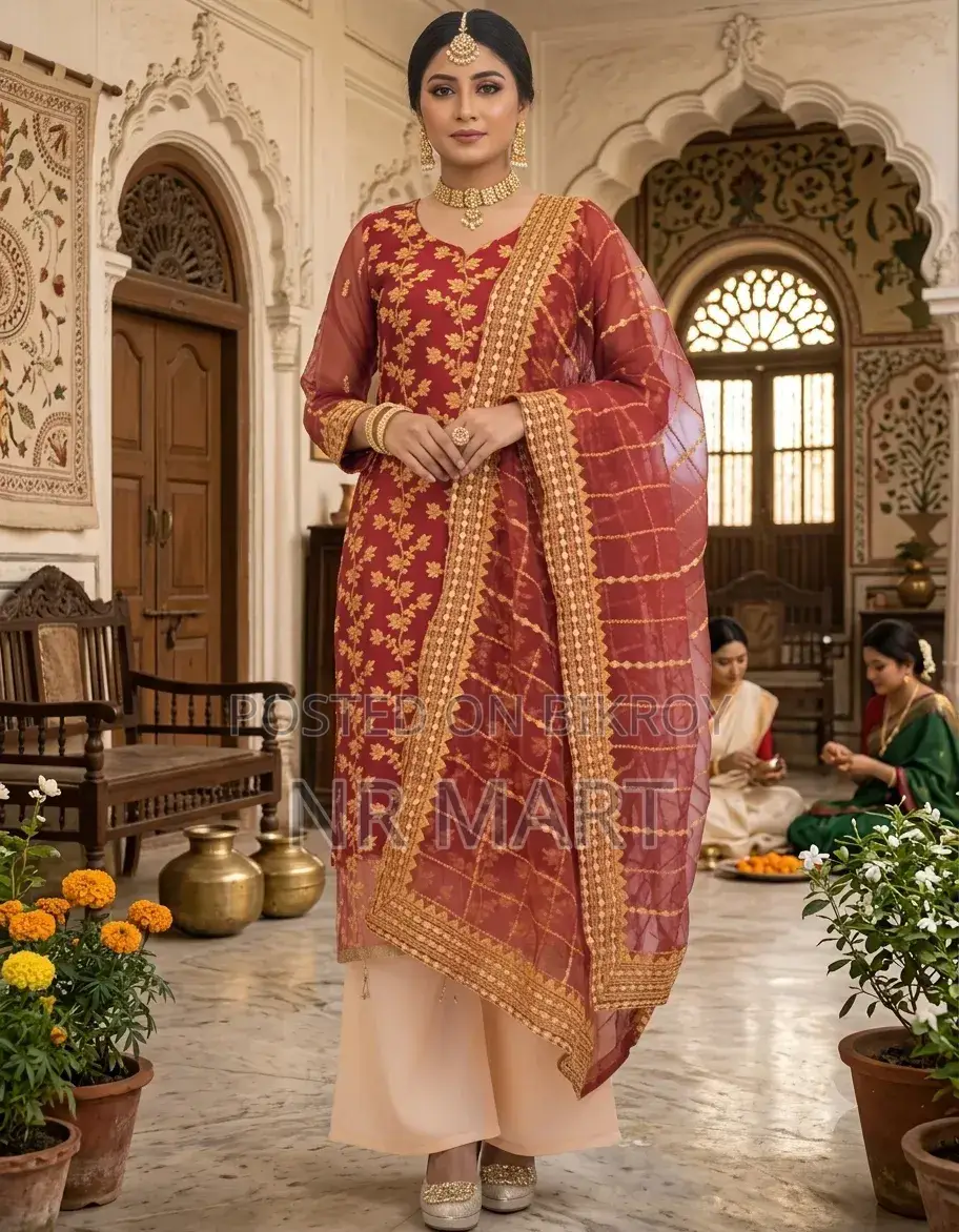 Premium Organza Three-Piece