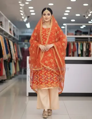 প্রিমিয়াম অর্গানজা থ্রি-পিস