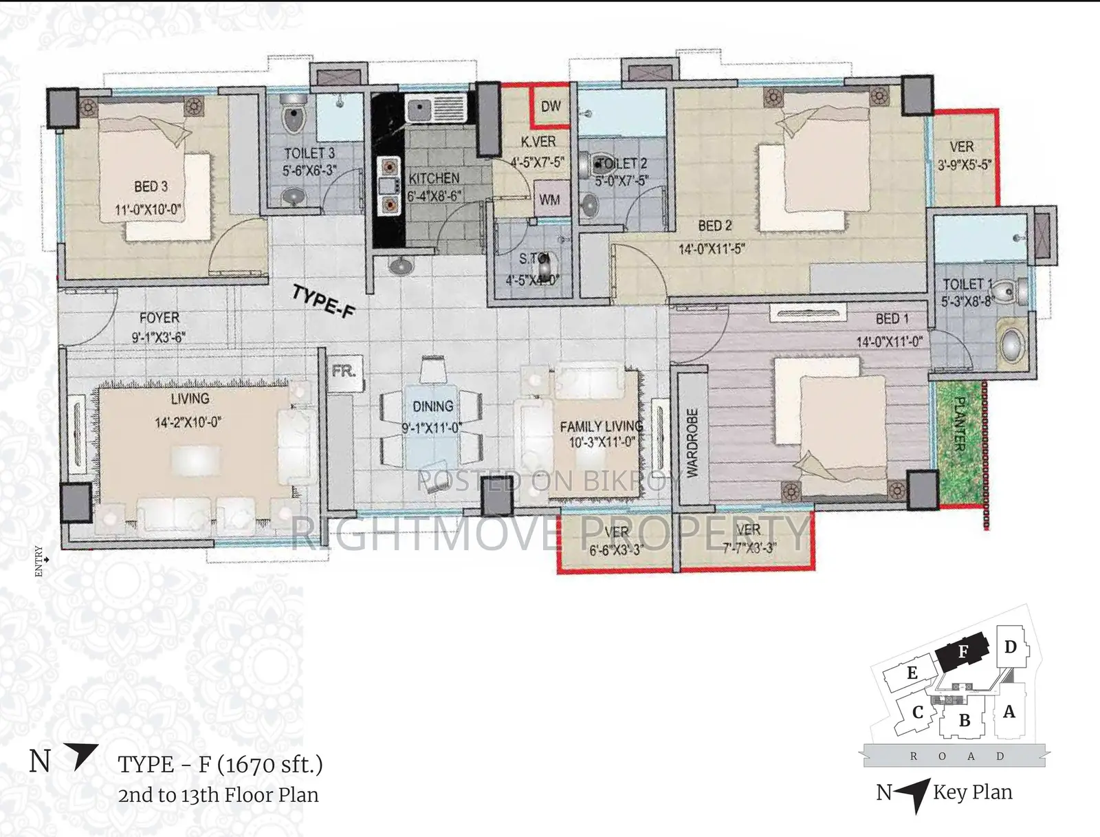 3-Bedroom Apartment in ECB Circle, Kalshi, Mirpur for Sale