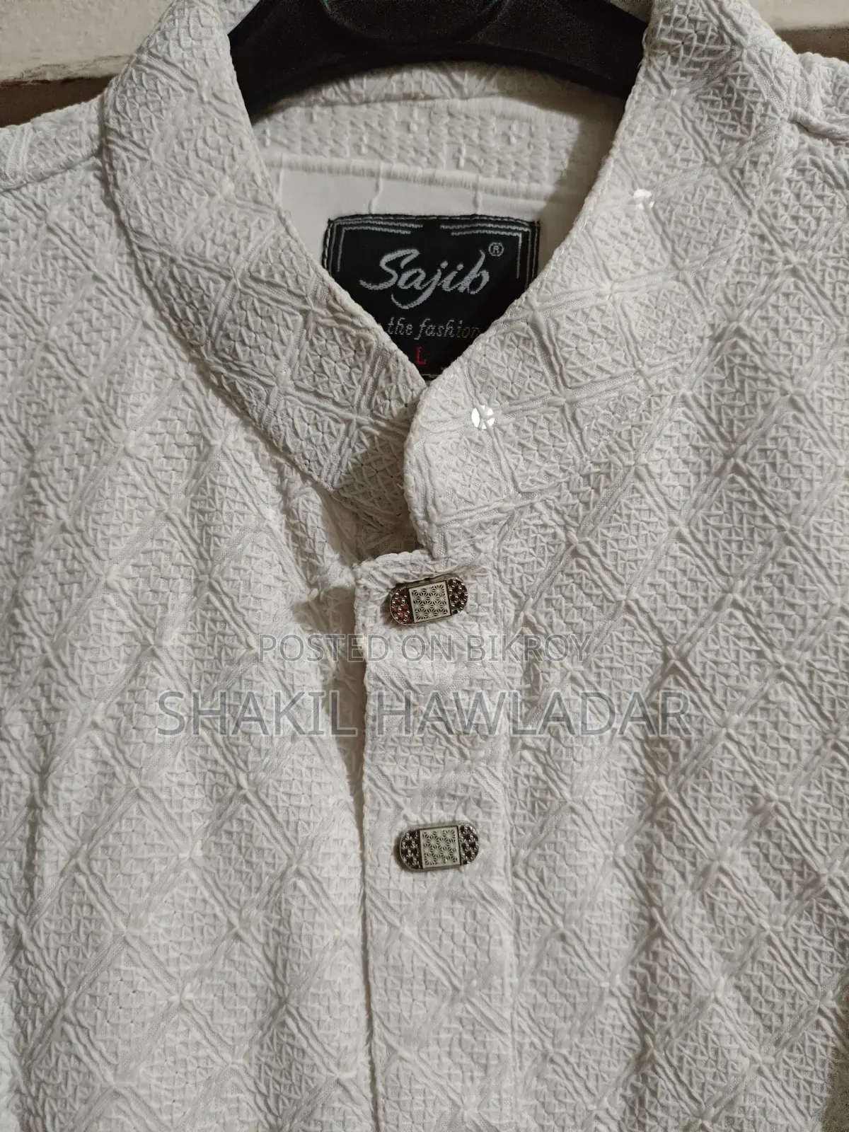 Embroidery White Punjabi