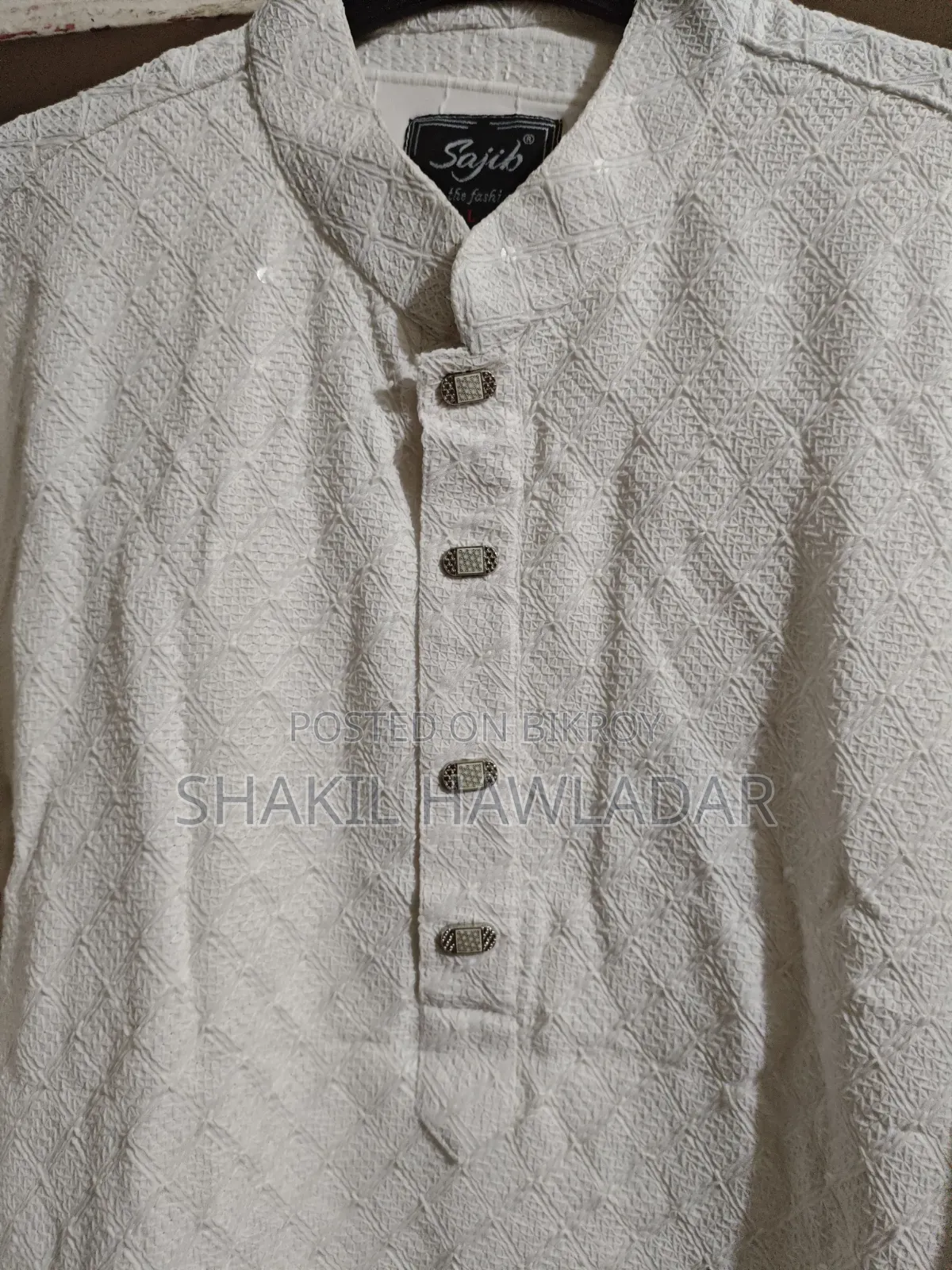 Embroidery White Punjabi
