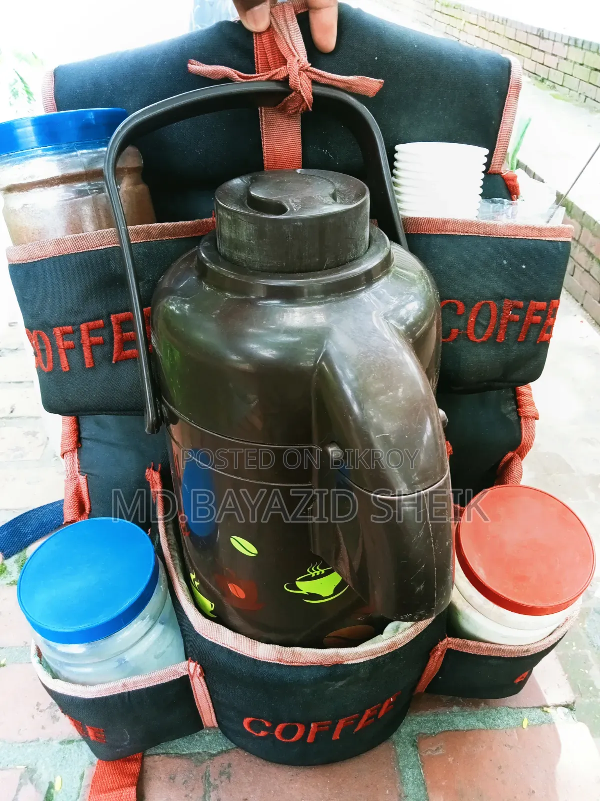 Coffee Vending Setup (Bag + Flask + Jar + Cups)