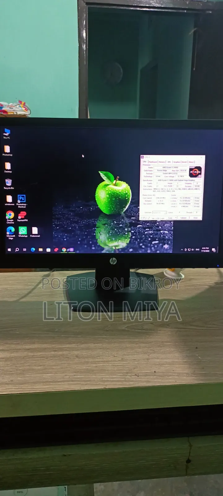 Desktop Computer MSI 8GB AMD Ryzen 5 SSD 256GB