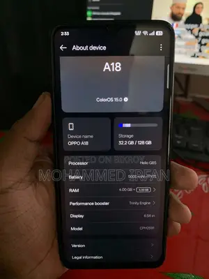 Oppo A18 128 GB Black