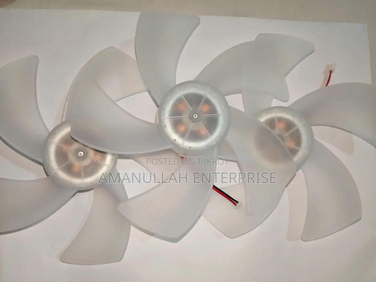 5-blade White DC Brushless Cooling Fan | JST Connector Replacement