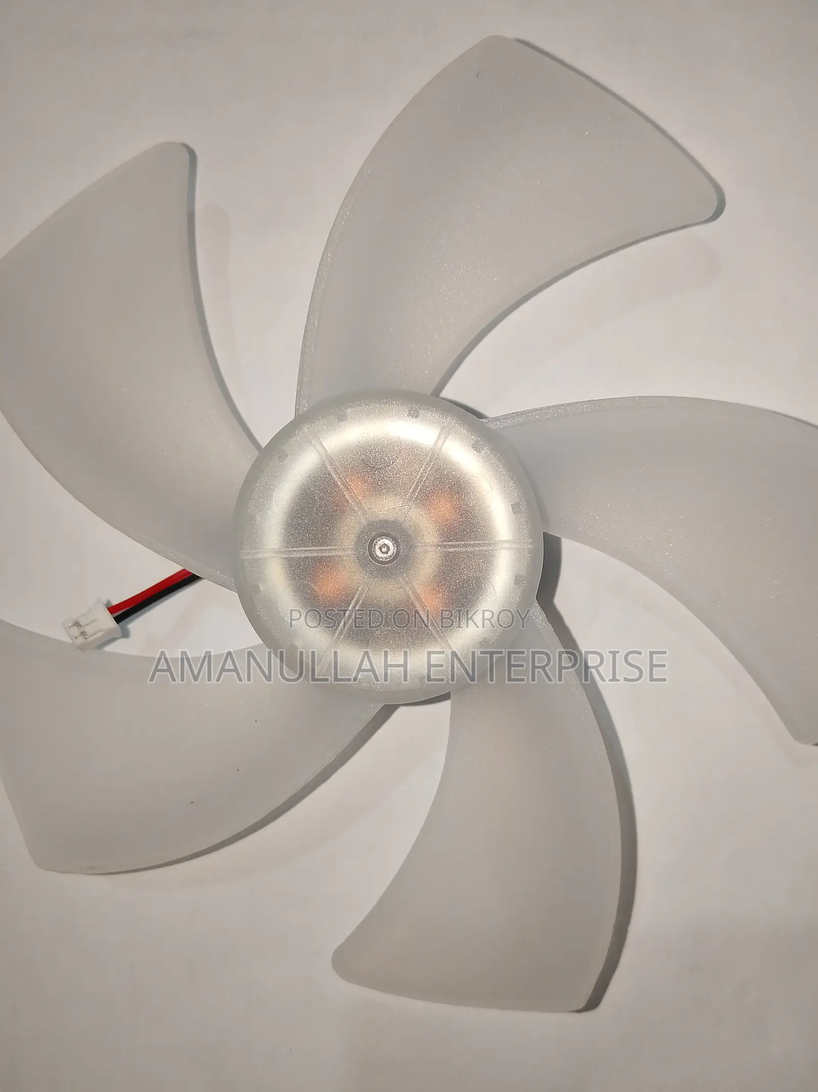 5-blade White DC Brushless Cooling Fan | JST Connector Replacement