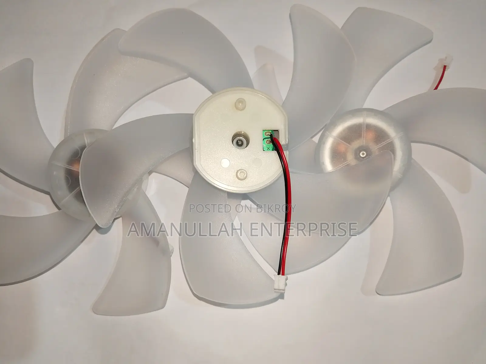 5-blade White DC Brushless Cooling Fan | JST Connector Replacement