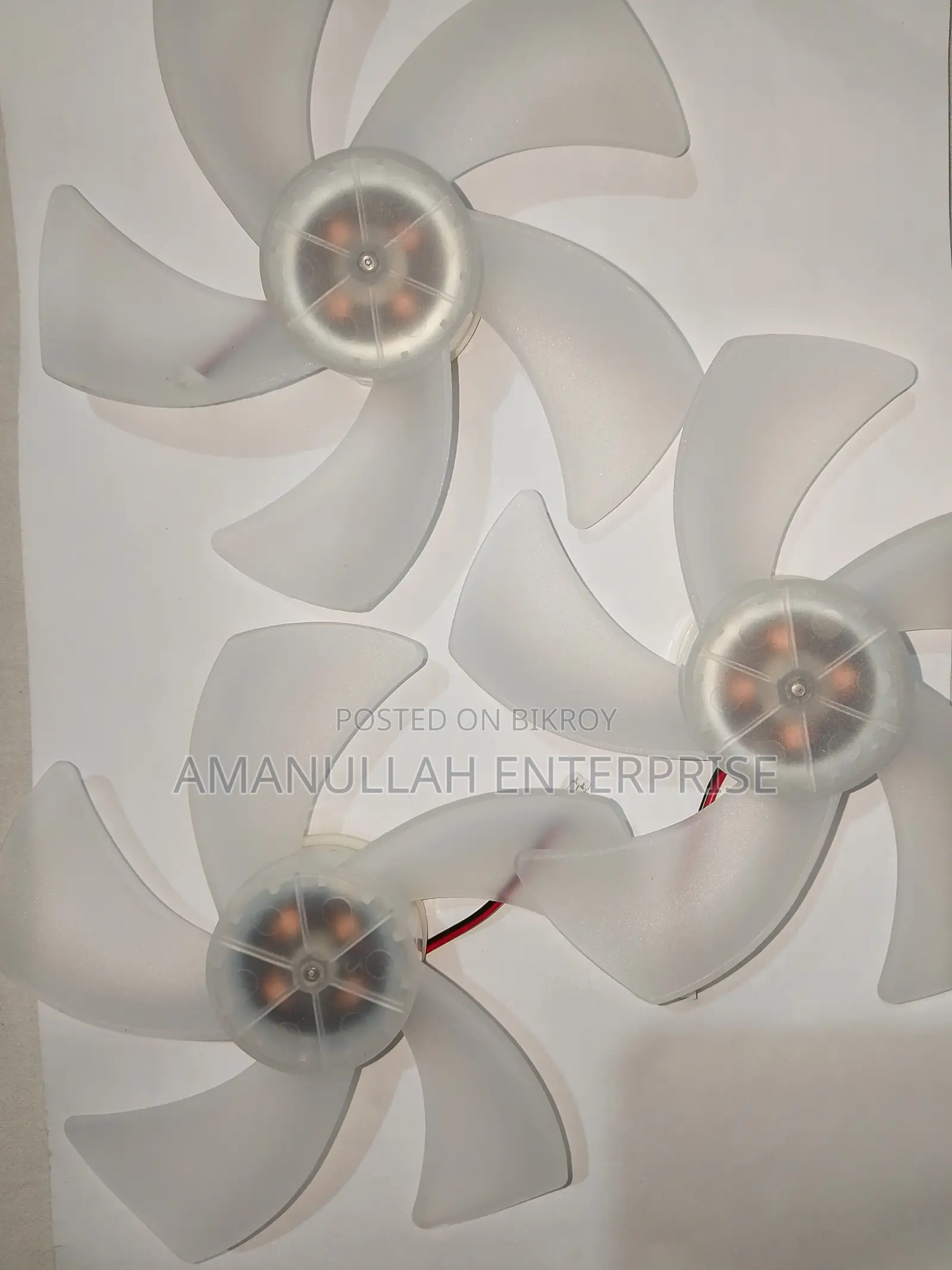 5-blade White DC Brushless Cooling Fan | JST Connector Replacement