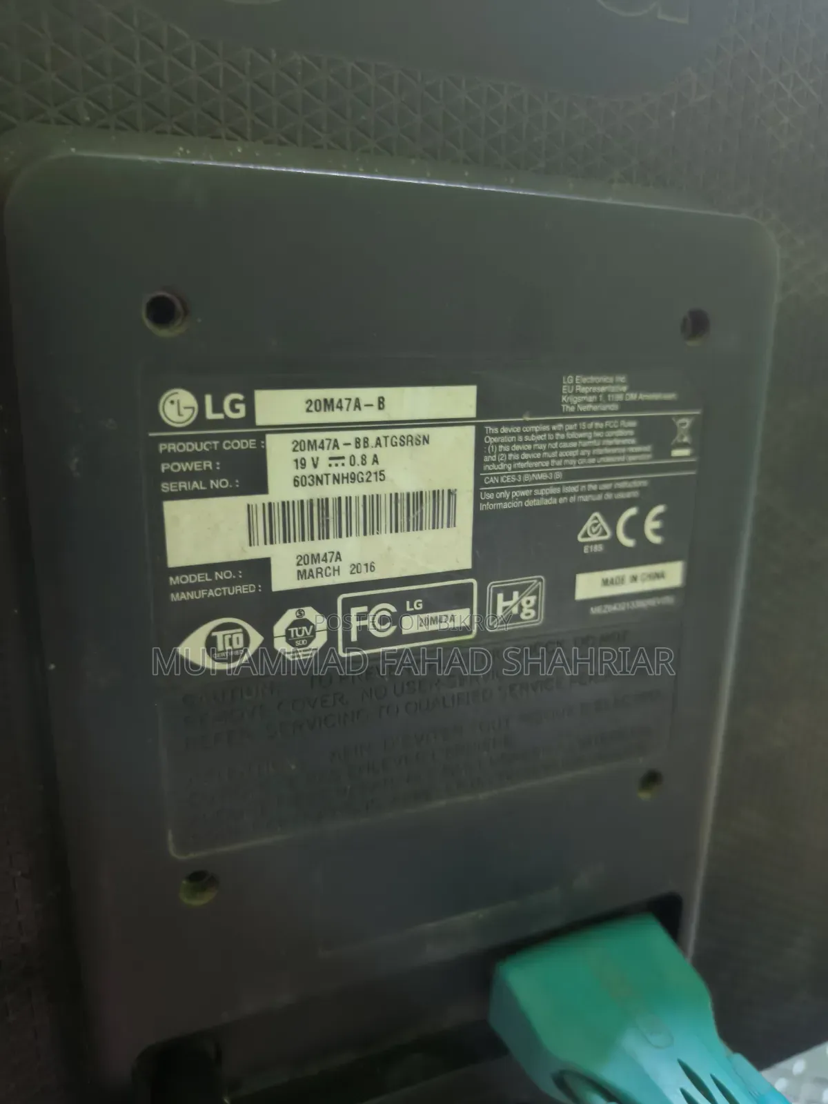 Gaming Monitor 20 inch LG