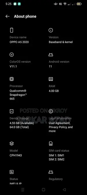 Oppo A5 64 GB Blue