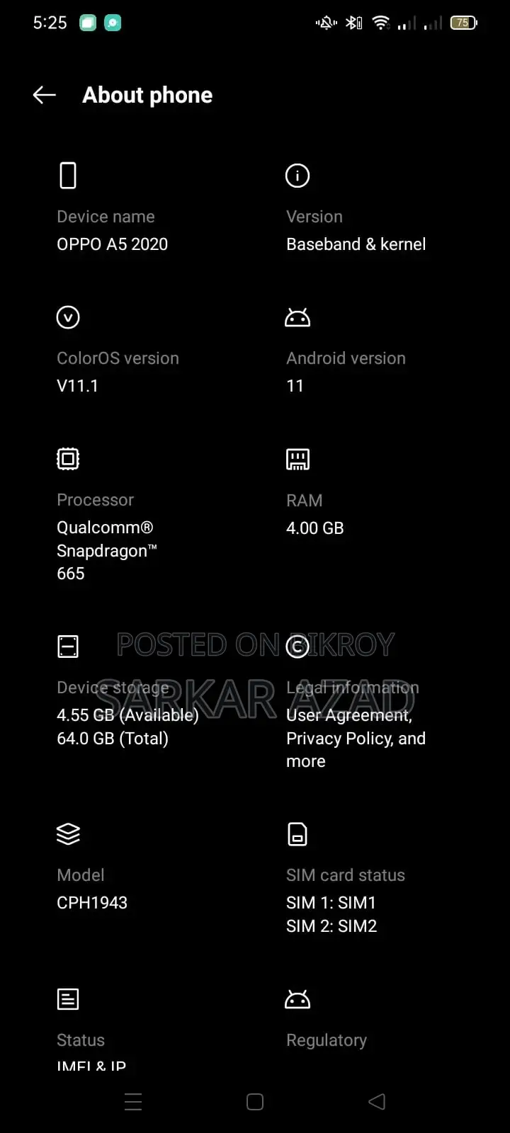 Oppo A5 64 GB Blue
