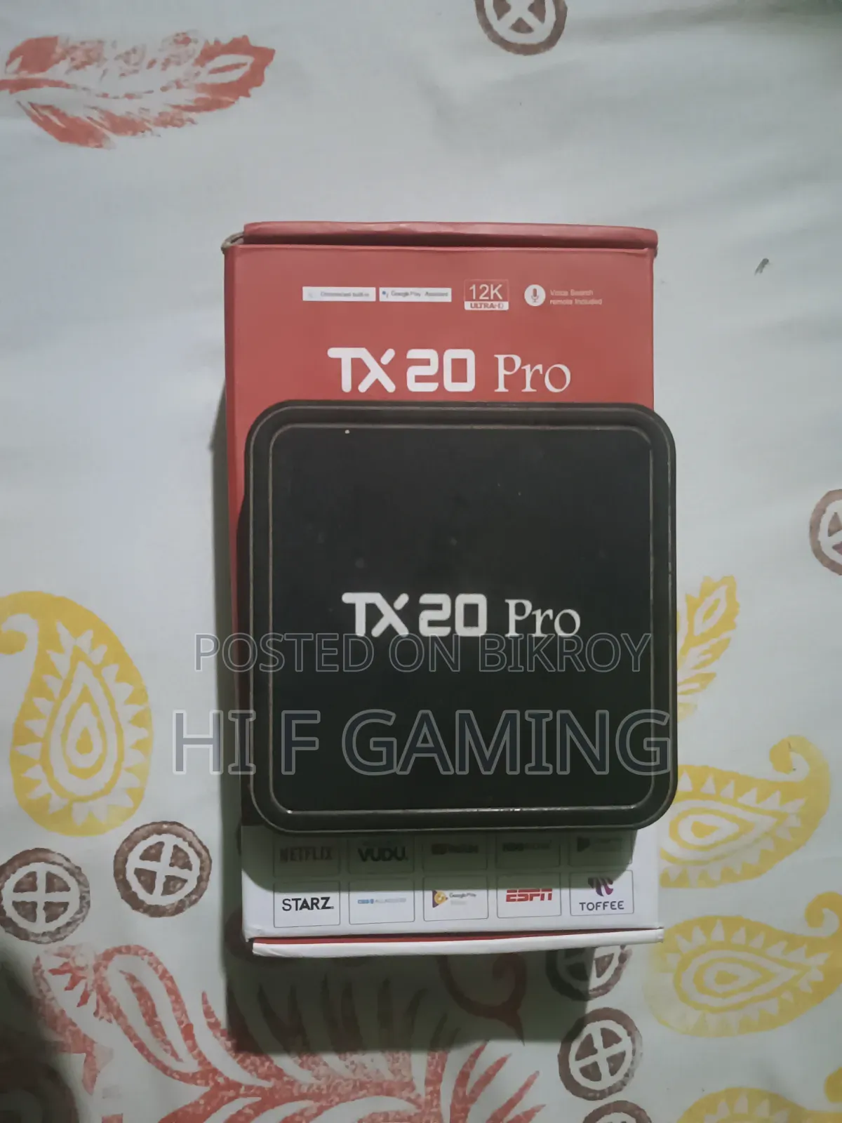 Tx20 Pro অ্যান্ড্রয়েড টিভি বক্স (মাত্র ৪ মাস ব্যবহৃত) – ফুল বক্সড