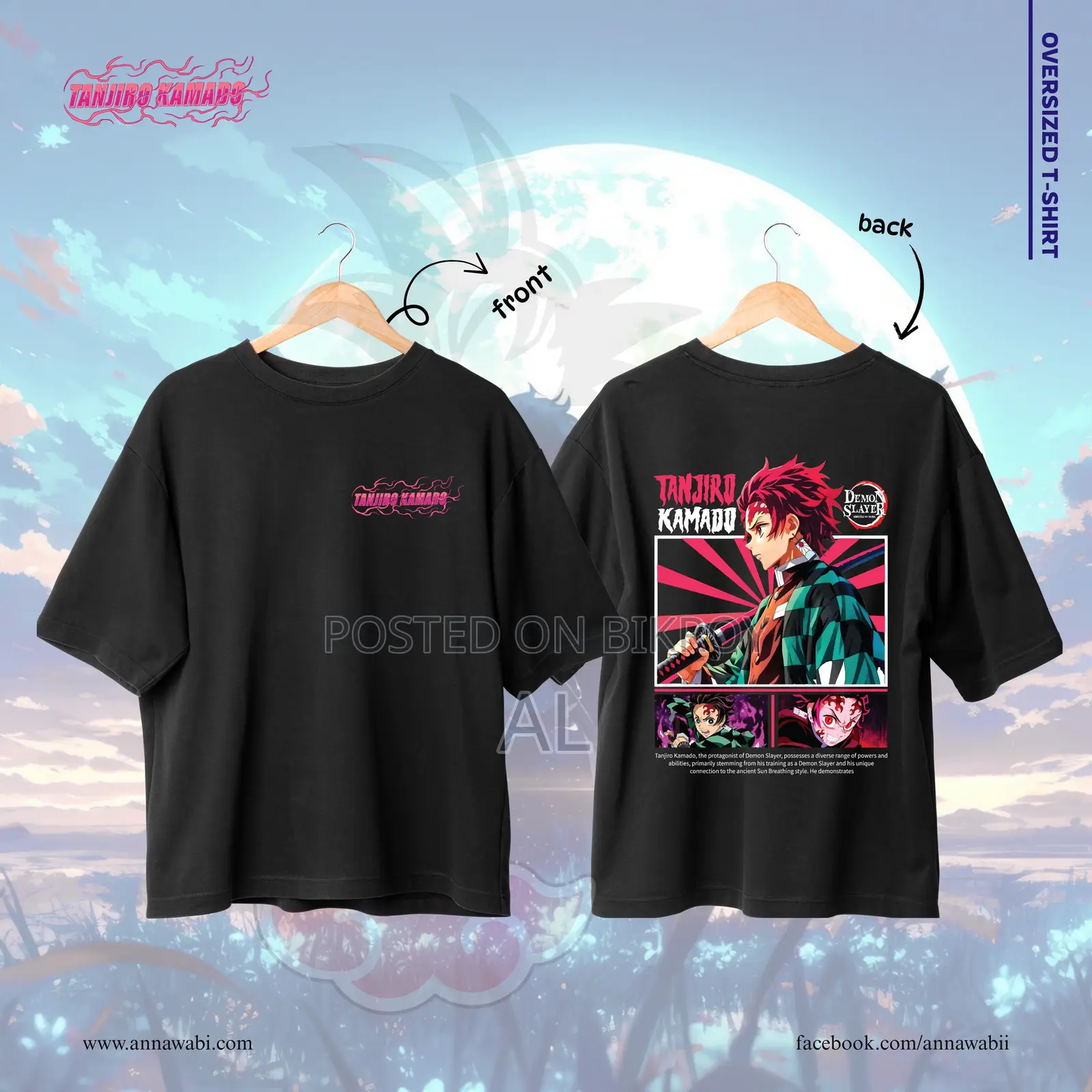 Premium Demon Slayer Drop Shoulder T-shirt