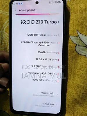 Vivo iQOO Z10 Turbo+ 256 GB Gray
