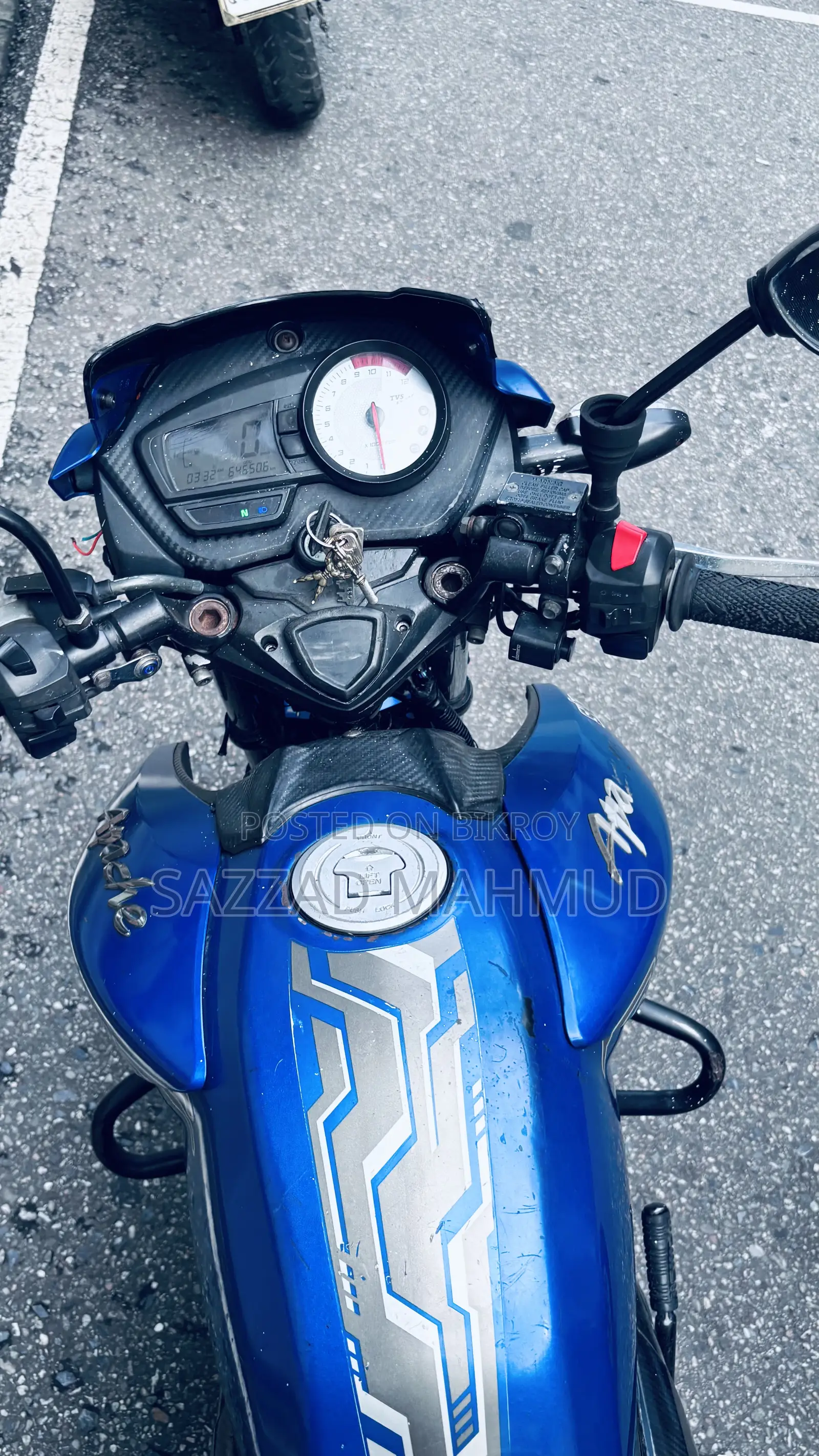 TVS Apache RTR 160 2V 2018 Blue
