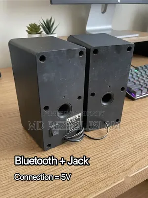 A pair of speakers for sale at a low price.