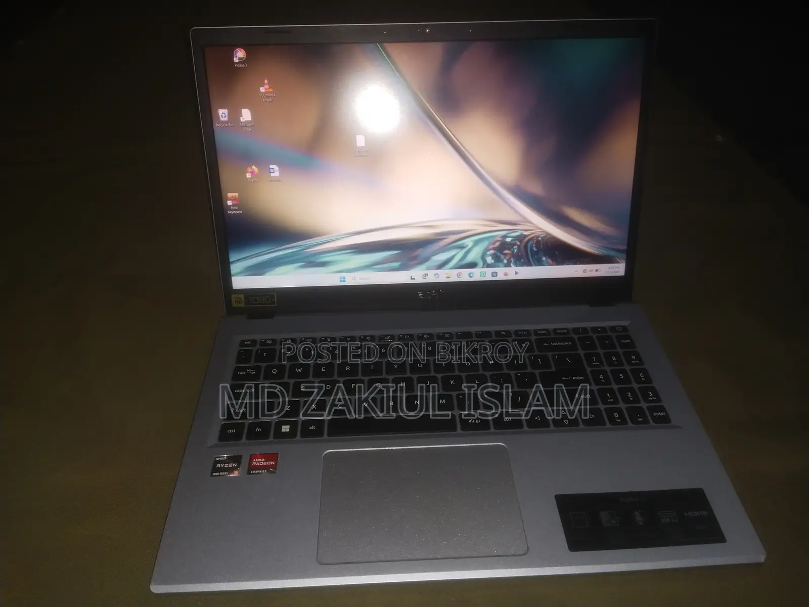 Laptop Acer Aspire 3 8GB AMD Ryzen 5 SSD 512GB