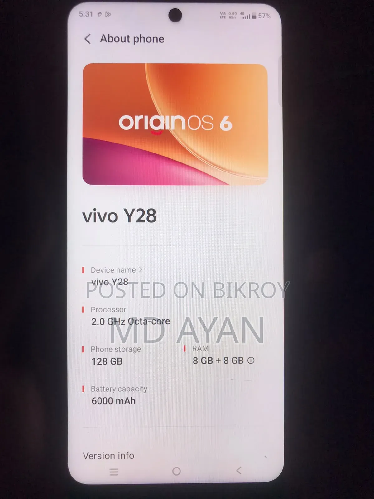 Vivo Y28 128 GB Blue