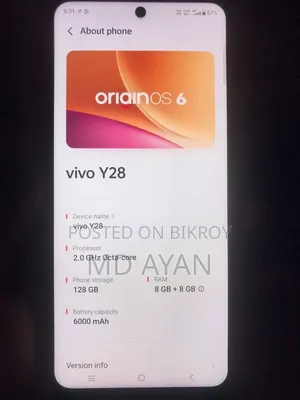 Vivo Y28 128 GB Blue