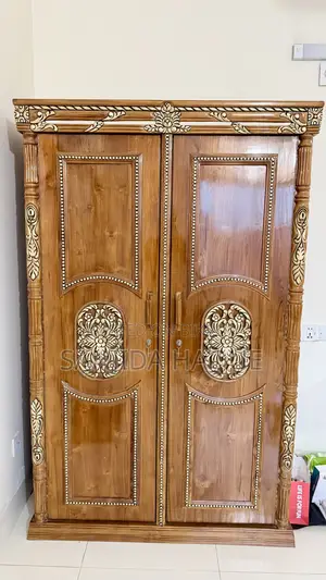 Premium double-door Chittagong teak wood almirah for sale