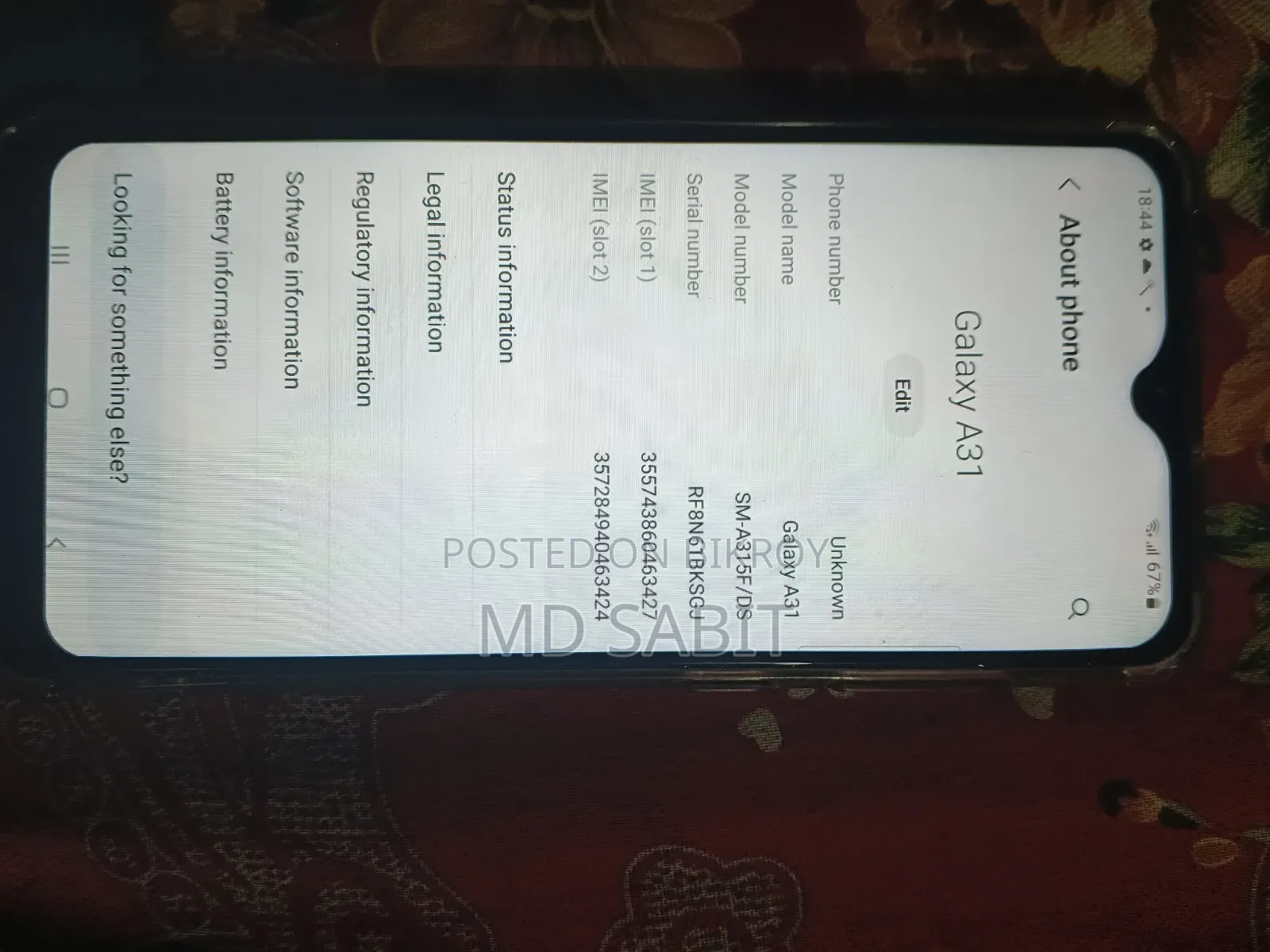 Samsung Galaxy A31 128 GB Black