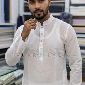 Deshi Dhuti Panjabi. White Color