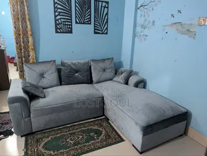 L Shape Sofa Set 2+Divan (With Cover)