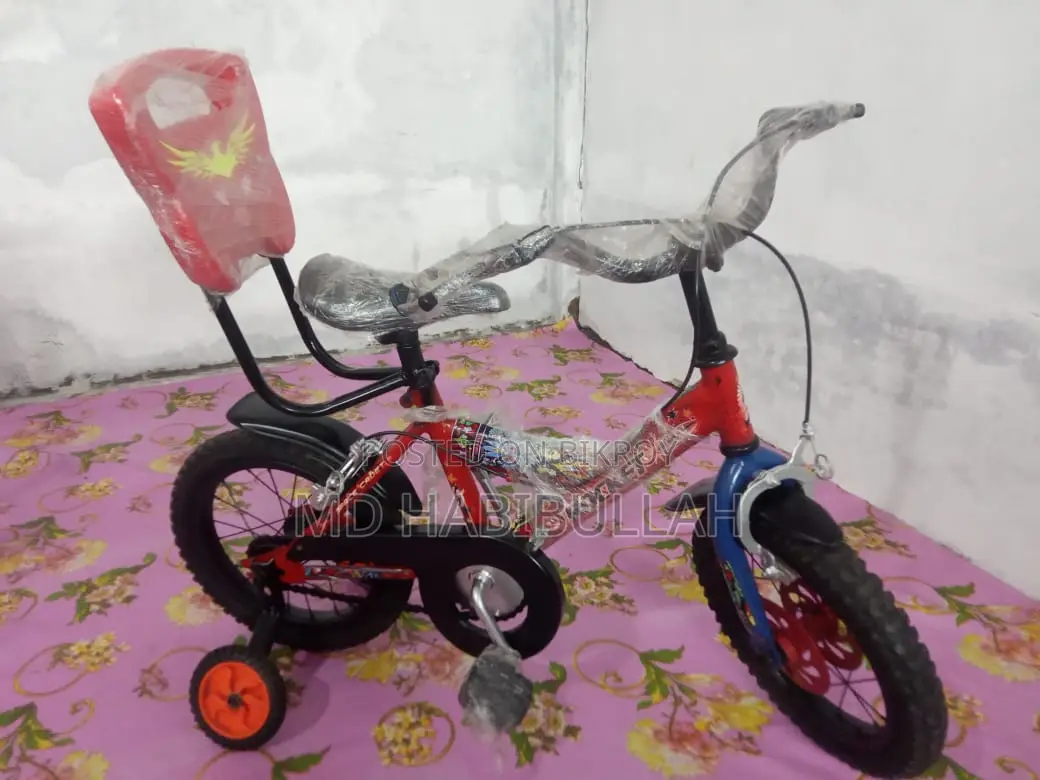 12" Red Kids Bicycle With Back Support Ideal for 2–5 Years