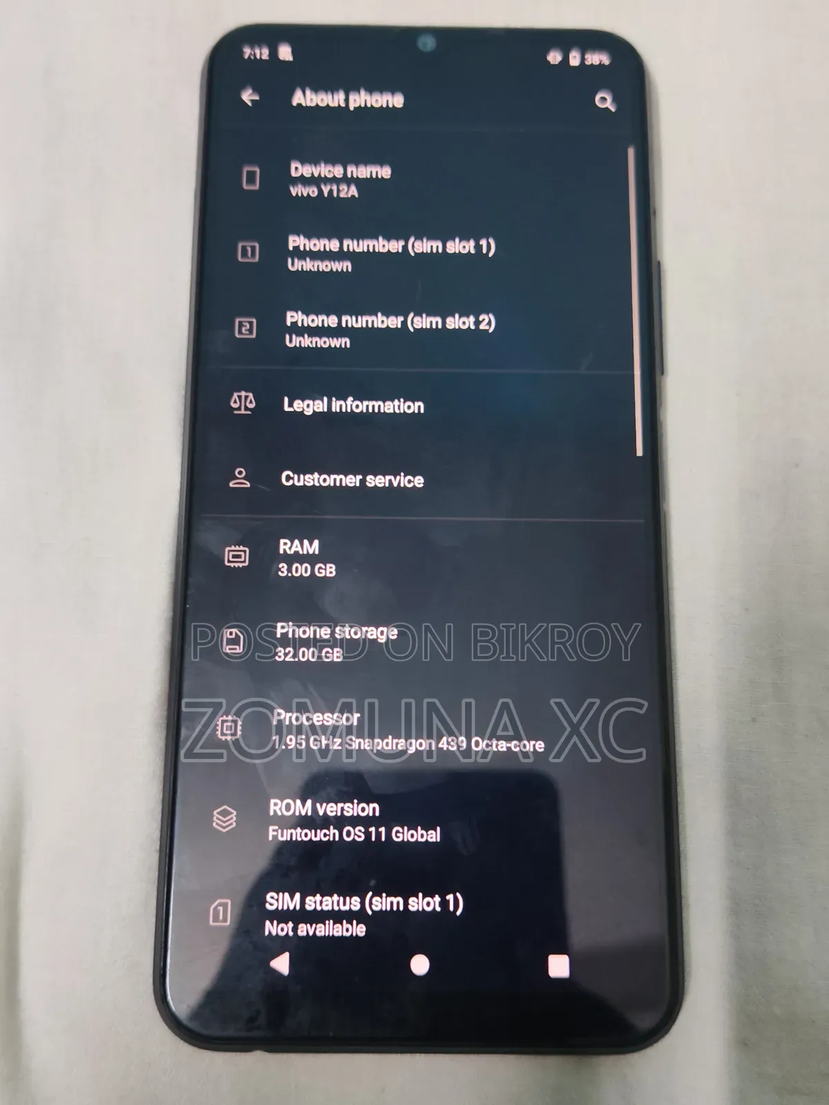 Vivo Y21 64 GB Blue