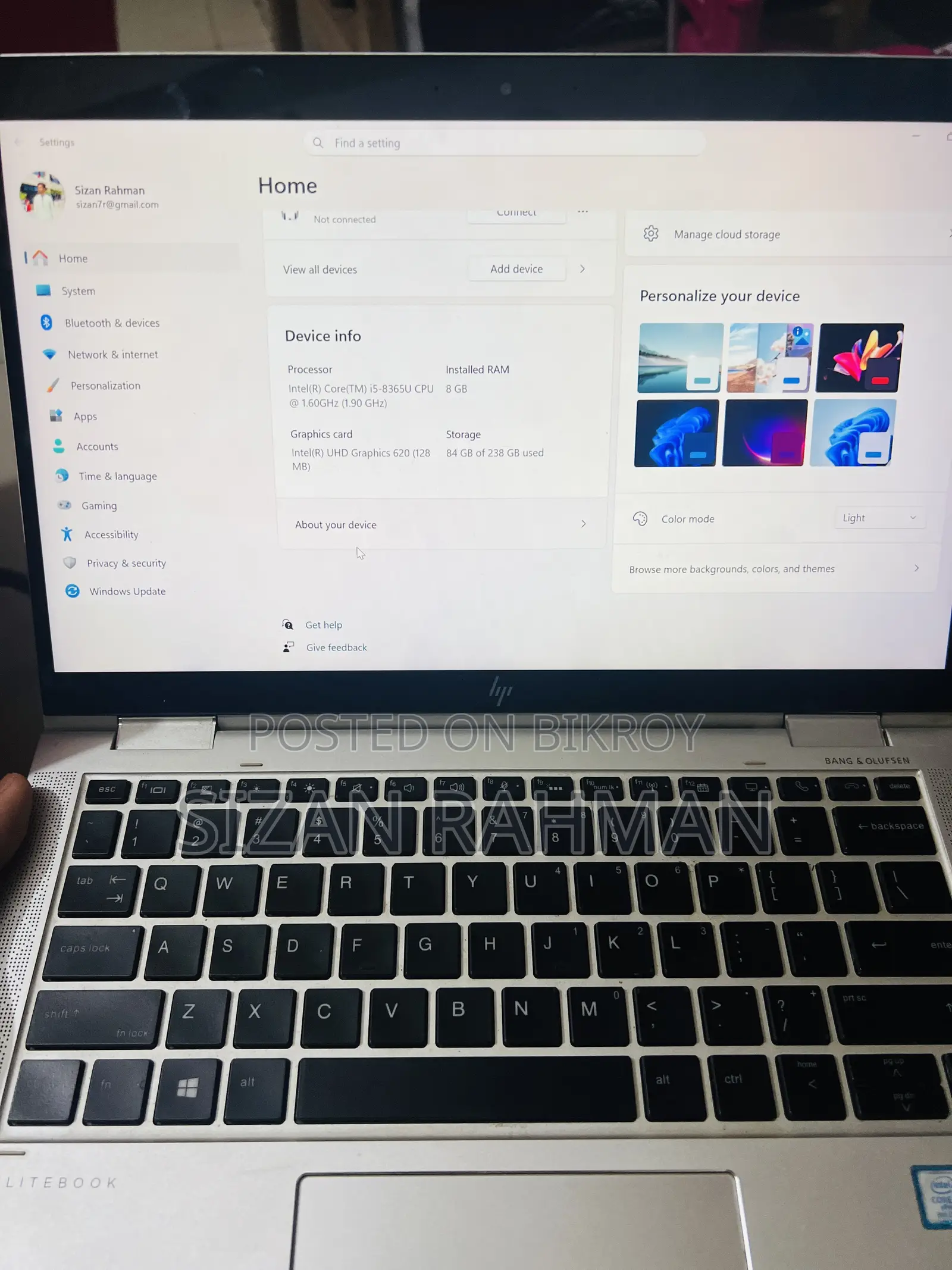 Laptop HP EliteBook X360 1030 G4 8GB Intel Core I5 SSD 256GB