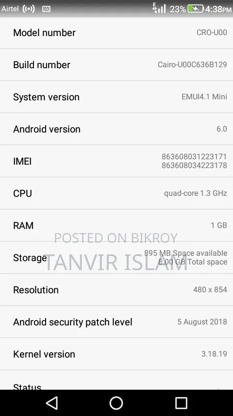 Huawei Y5 16 GB Gray