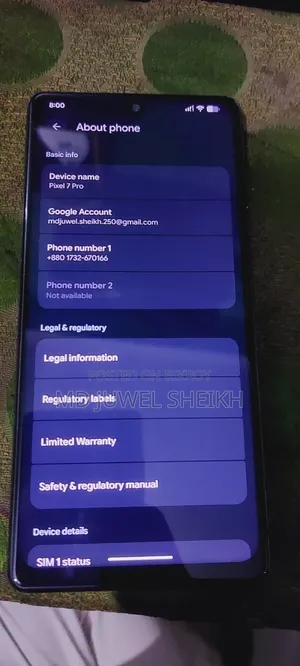 Google Pixel 7 Pro 128 GB Gray