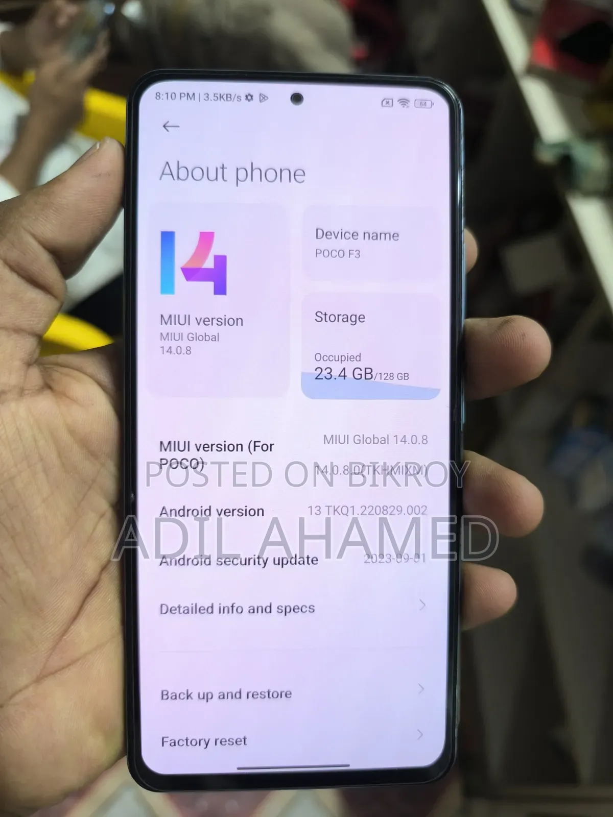 Xiaomi Poco F3 128 GB Blue