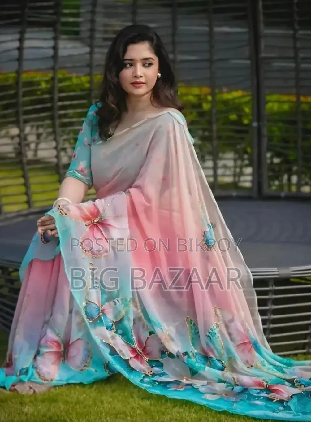 Butterfly Print Saree