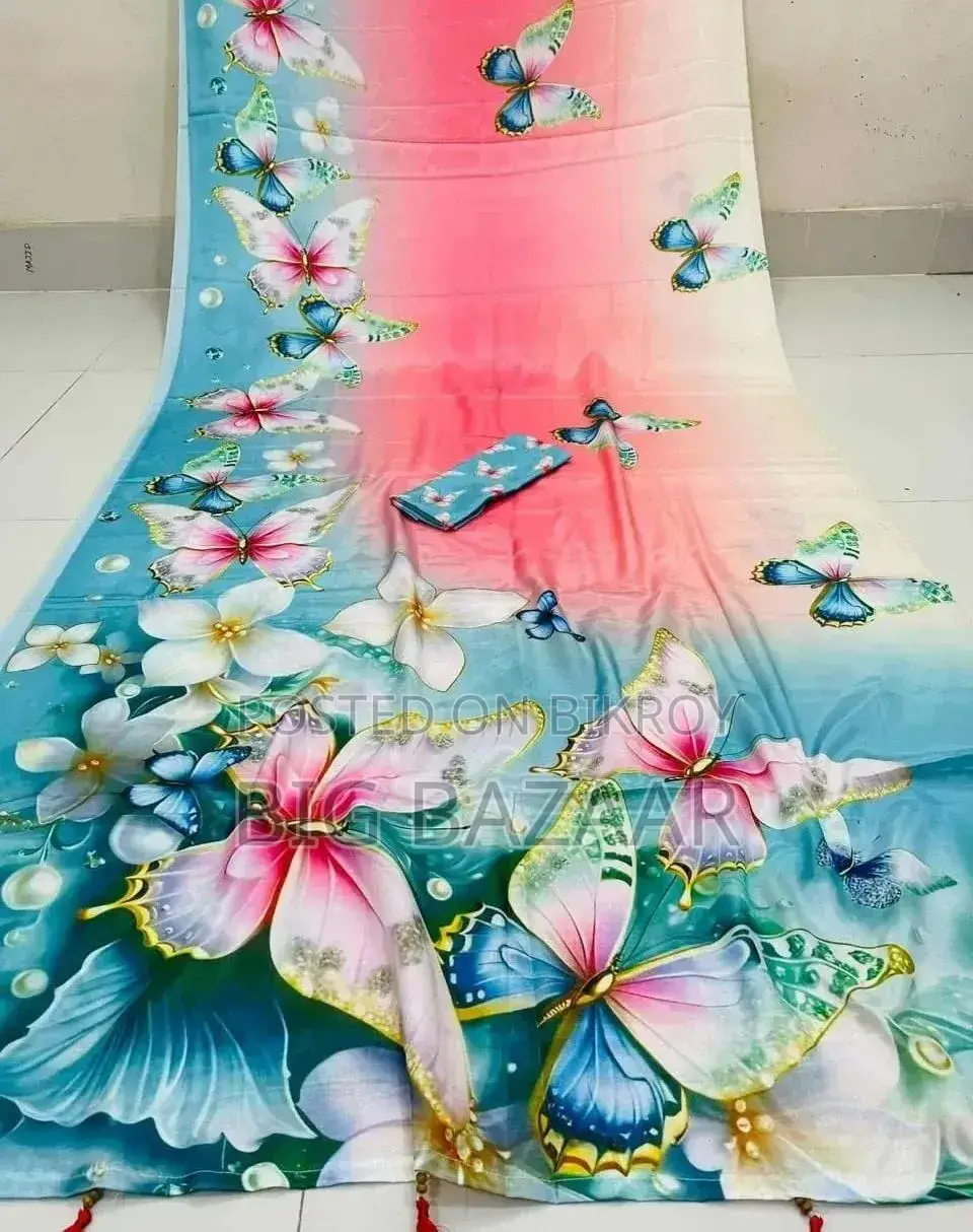 Butterfly Print Saree