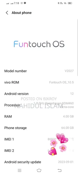 Vivo Y20 64 GB Blue