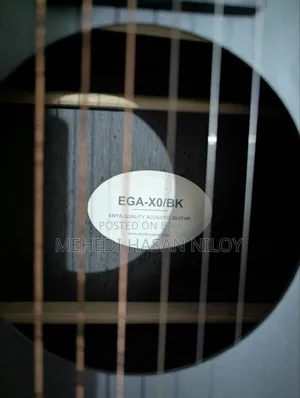Enya Ega X0 Black Cutaway Grand Auditorium Acoustic Guitar