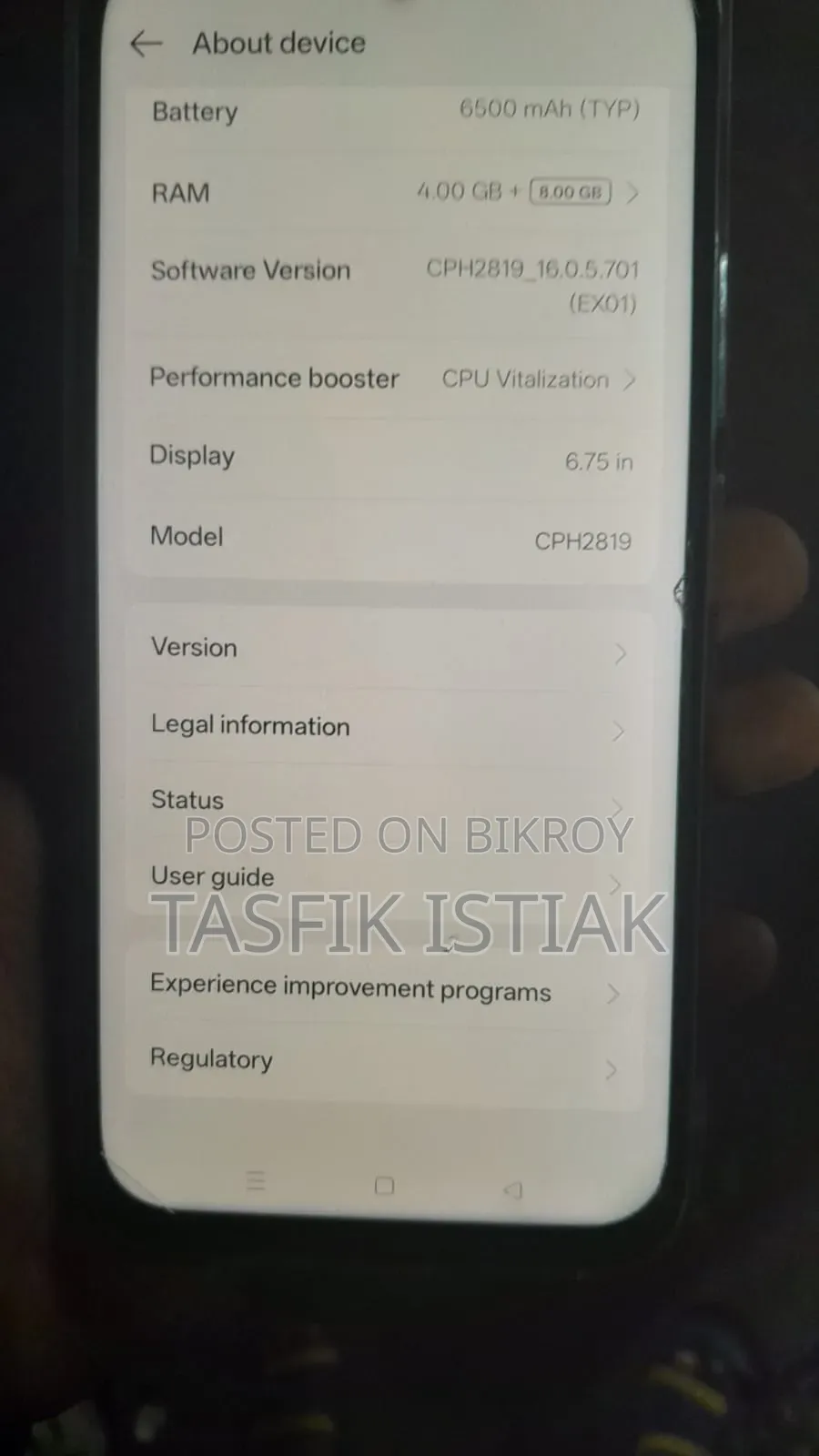 Oppo A6S 128 GB Blue