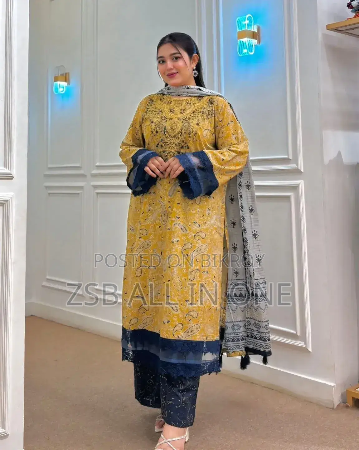 ডিজিটাল প্রিন্টেড ৩ পিস নতুন আপডেট কালেকশন