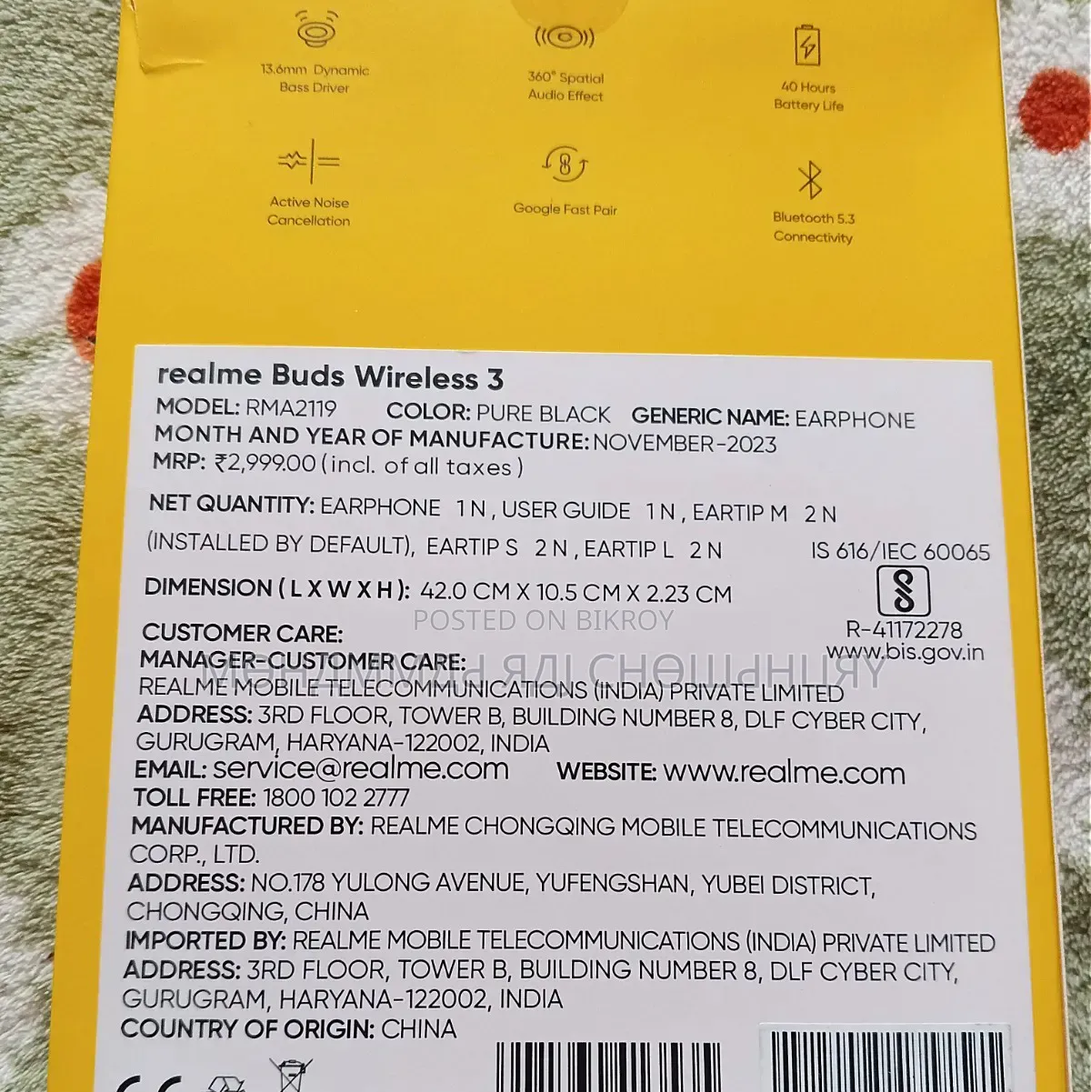 New Realme Buds Wireless 3